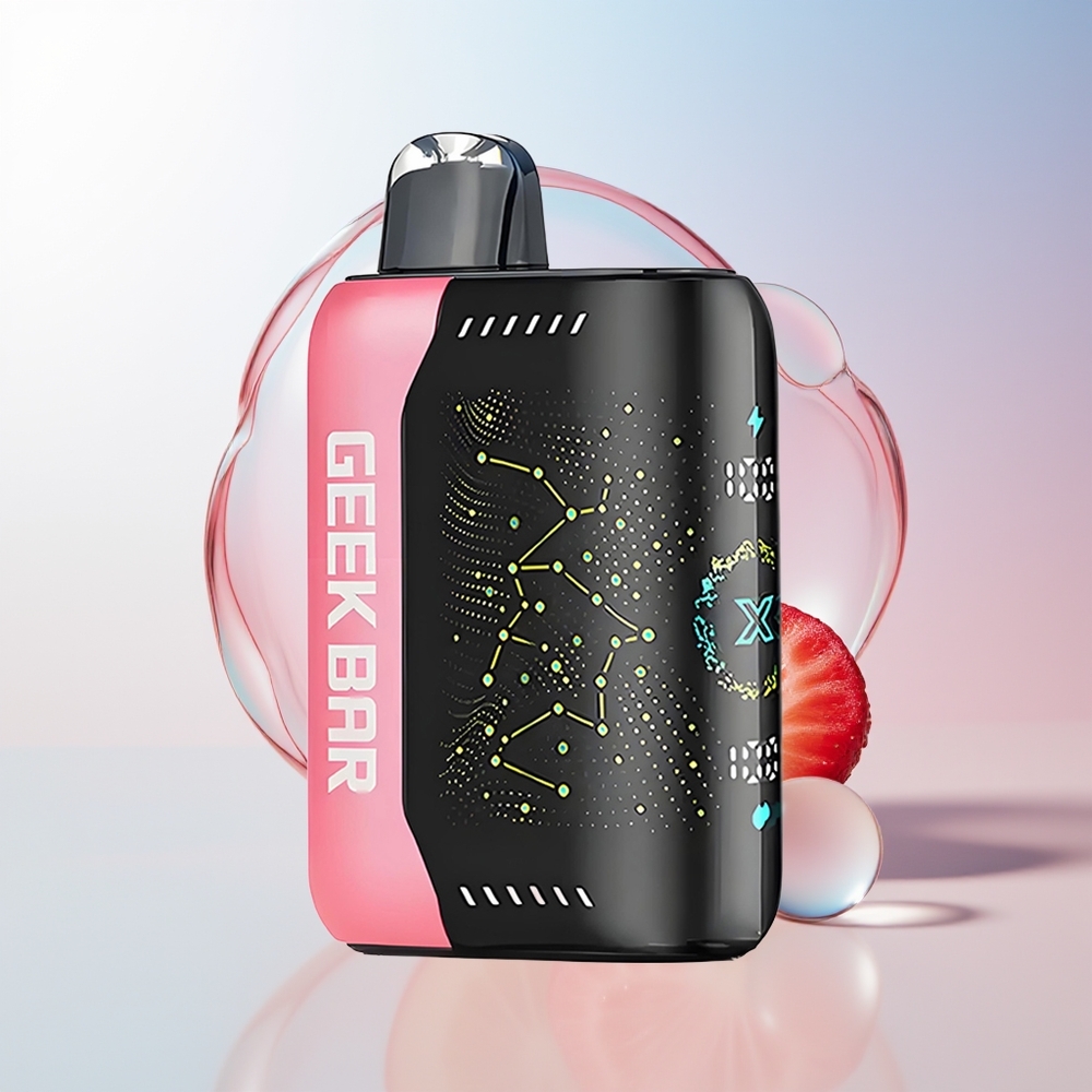 Wholesale Croatia GEEK BAR Pulse X 25000 Puffs Bez Nikotina Dual Mesh Coil 18mL E-Tekućina USB Type-C Punjenje 3D Zakrivljeni Indikatorski Zaslon