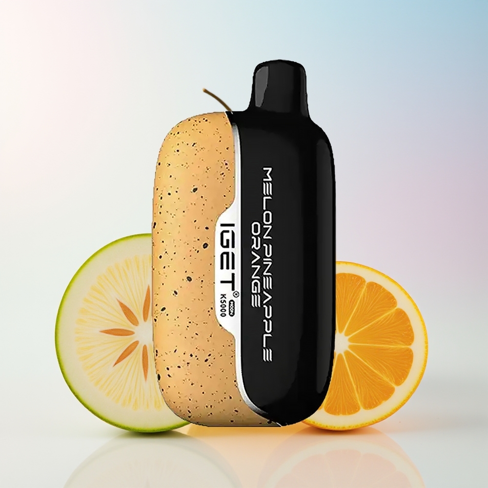Wholesale Croatia IGET Moon K5000 Puffs 5000 Uspuna Aromatična Kombinacija Dinja Ananas Naranča PC Mrežasti Namotaj 135 Ohm