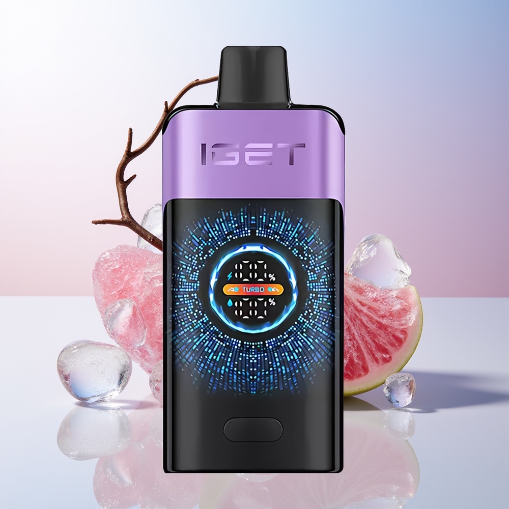 Wholesale Croatia IGET ONE 12000 Puffs Jednokratna Vape Grožđe Led 2700 mAh Dual Mesh Coil Veliki Zakrivljeni Zaslon