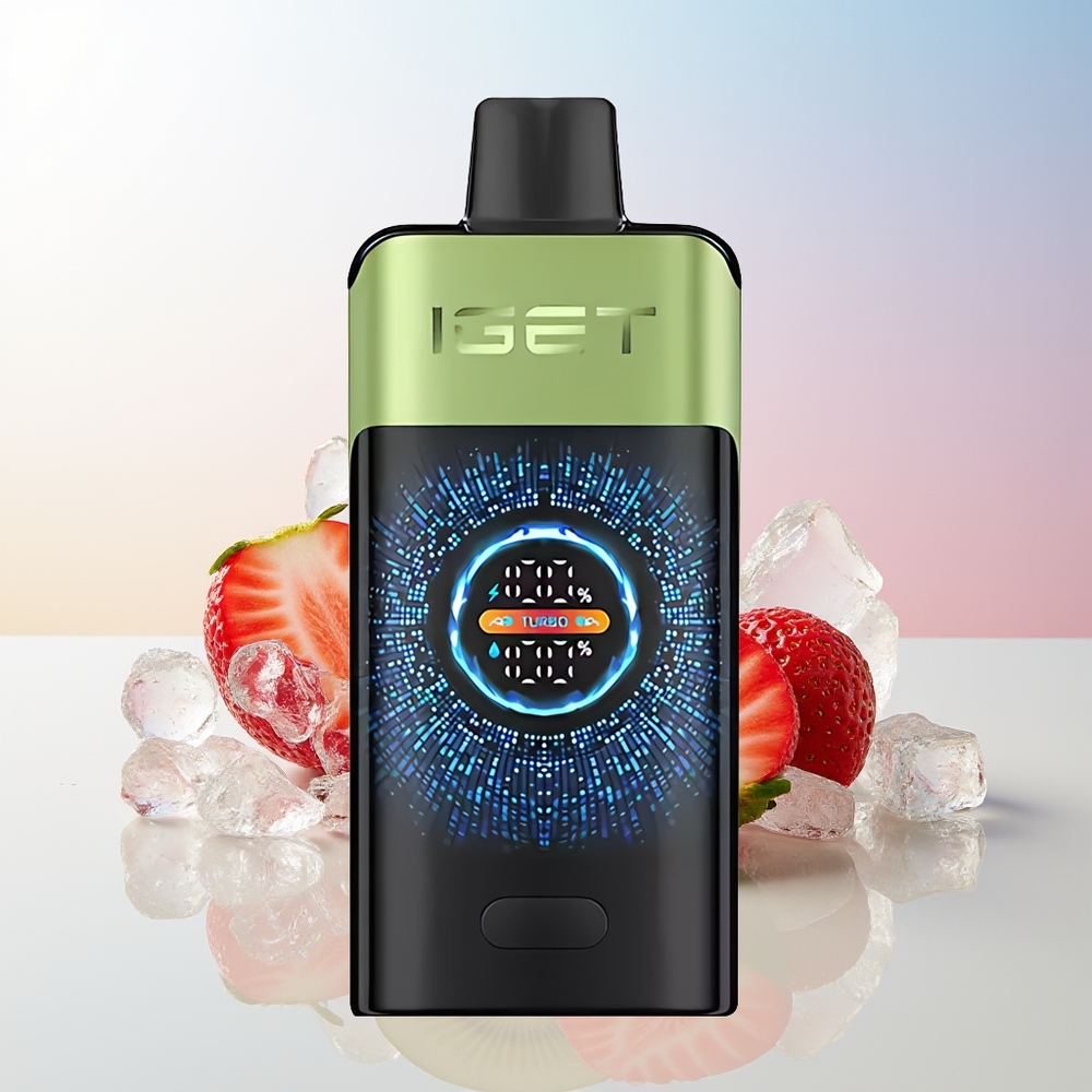 Wholesale Croatia IGET ONE 12000 Puffs Jednokratna Vape Jagoda Kivi Led 2700 mAh Battery 06 ohm Dual Mesh Coil Large Curved Color Screen
