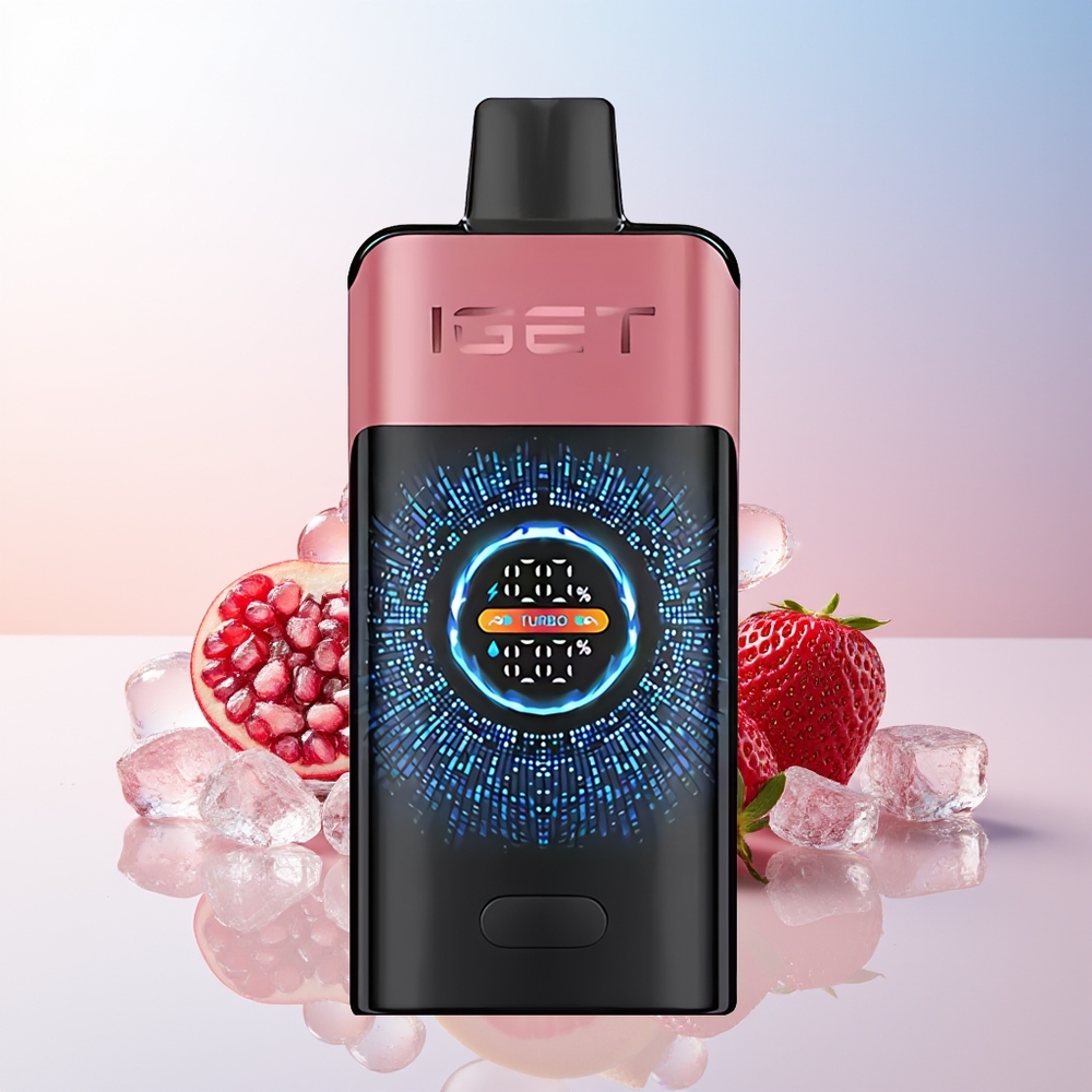 Wholesale Croatia IGET ONE 12000 Puffs Jednokratna Vape Jagoda Narancača Led 2700 mAh Battery 06 ohm Dual Mesh Coil Large Curved Color Screen