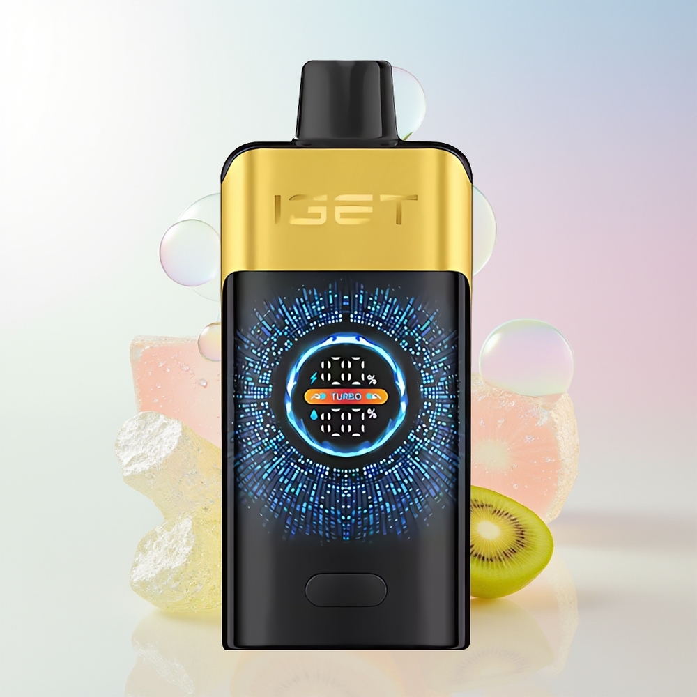 Wholesale Croatia IGET ONE 12000 Puffs Jednokratna Vape Kivi Ananas 2700 mAh Battery 06 ohm Dual Mesh Coil Large Curved Color Screen