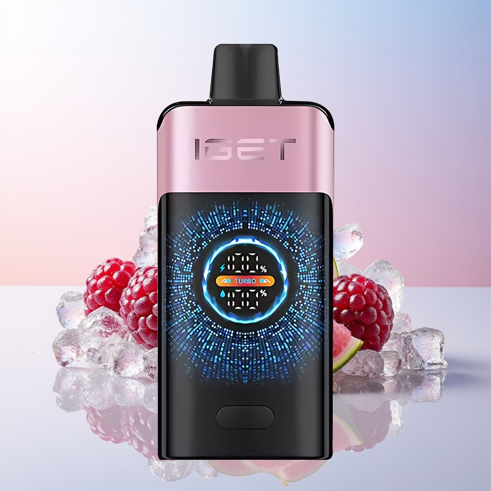 Wholesale Croatia IGET ONE 12000 Puffs Jednokratna Vape Kupina Led Regular Mode Turbo Mode 9000 Puffs PCTG+ALU+PC Materijal 2700 mAh Baterija 46mm x 255mm x 1077 mm Veličina 1189g Težina 06 ohm