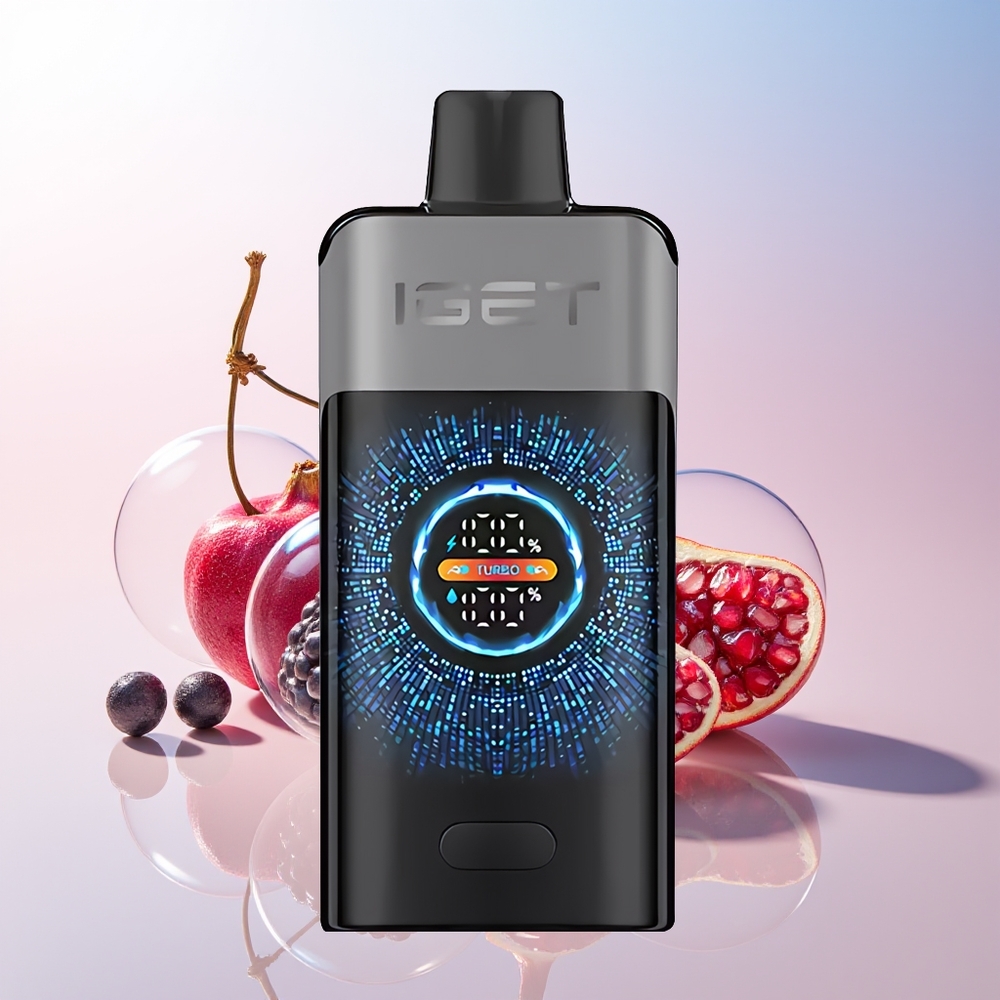 Wholesale Croatia IGET ONE 12000 Puffs Jednokratna Vape Kupina Trešnja Šipak 2700 mAh Dual Mesh Coil Large Curved Color Screen