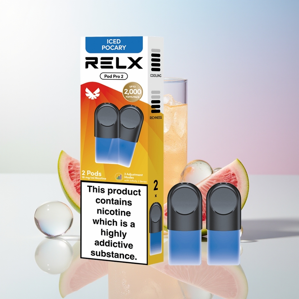 Wholesale Croatia RELX Pod Pro 2 600 Pufova 19ml 3 Načina Podešavanja Napitak-Ledeni Pocary 2/3 Pakiranja