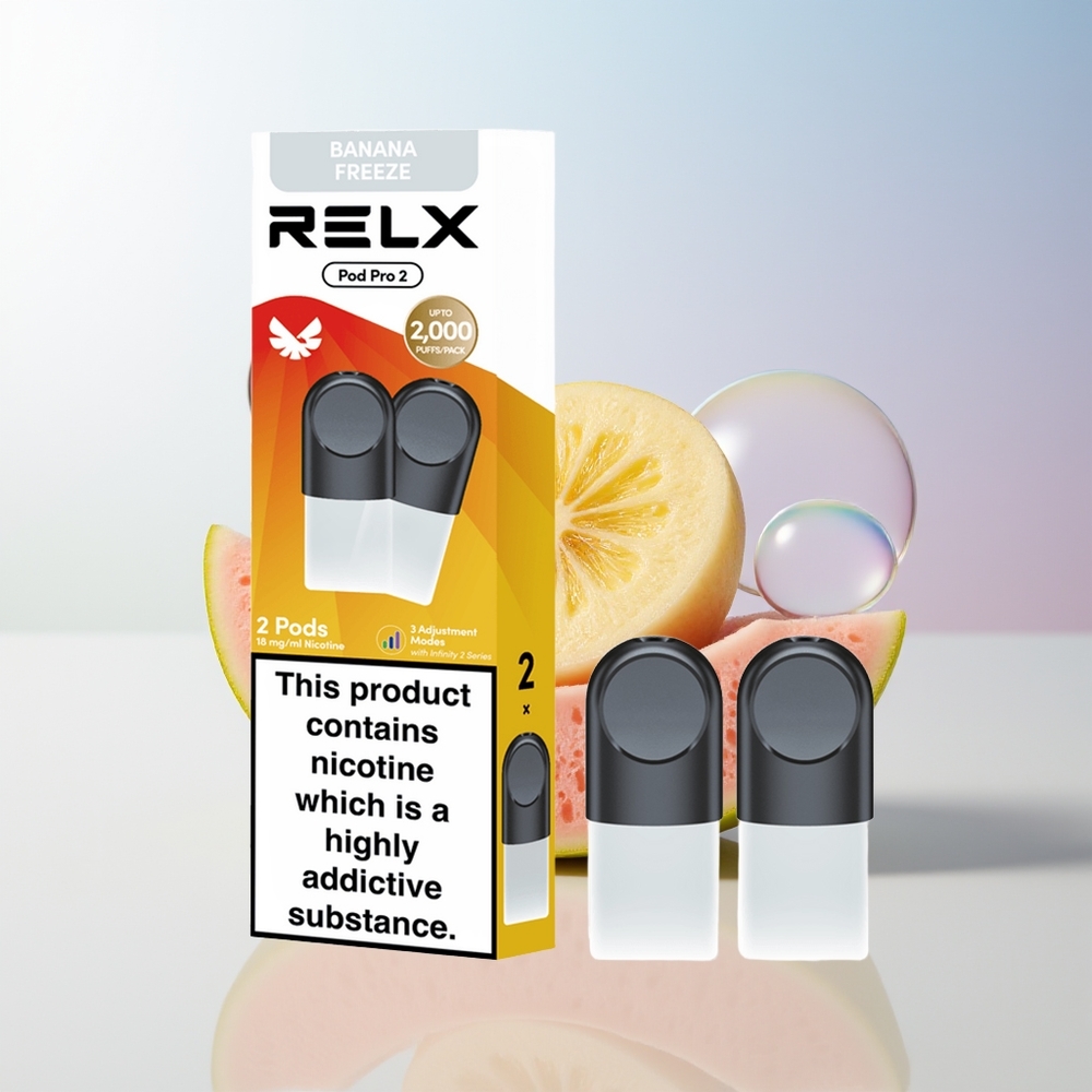 Wholesale Croatia RELX Pod Pro 2 600 Pufova 19ml Desert-Banana Led 3 Načina Podešavanja 2/3 Pakiranja Čahura