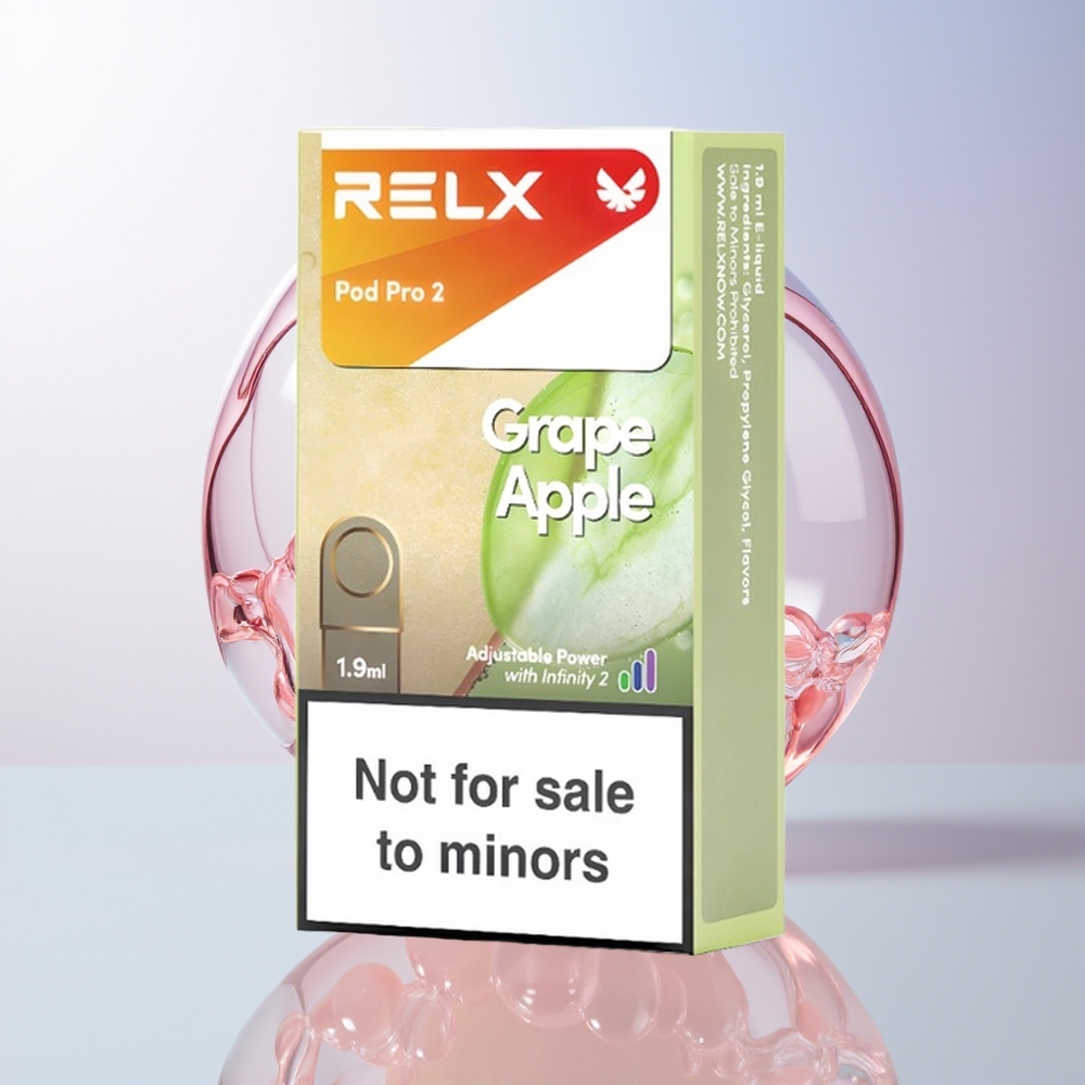 Wholesale Croatia RELX Pod Pro 2 600 puffs 19ml Grožđe Jabuka 2/3 pakiranja 3 voltage Eco Smooth Boost