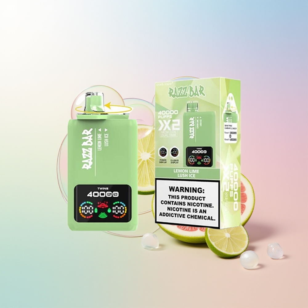 Wholesale Croatia Razz Bar 40000 Pufova Jednokratna Vape Limeta Lima - Lush Led 10Ohm 2 Mesh Coil 650 Mah Type-C 2 5 Nicotine