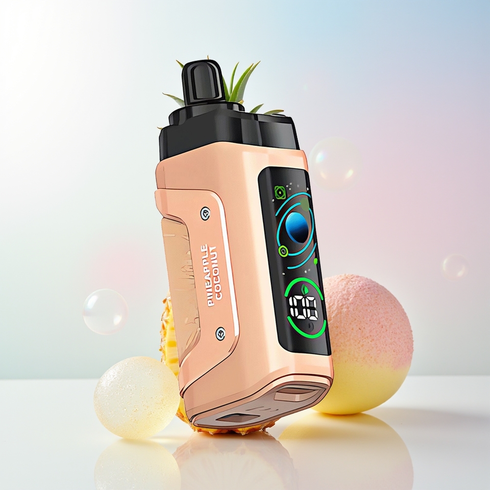 Wholesale Croatia Razz Bar 45000 Puffs Ananas Kokos Mrežni Om 10 Tip-C Punjenje Podesivi Protok Zraka 650 mAh Baterija 20 mg/ml Nikotina
