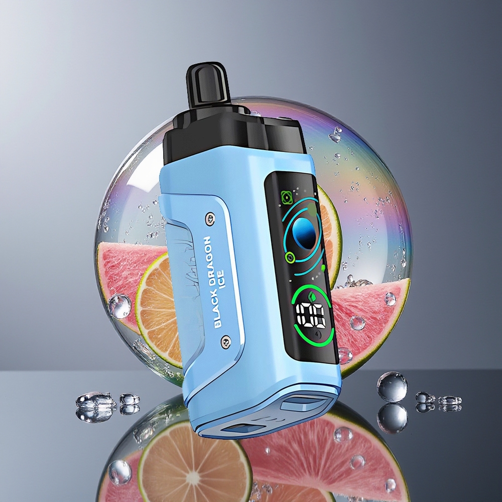 Wholesale Croatia Razz Bar 45000 Puffs Crni Zmaj Led Jednokratna Vape