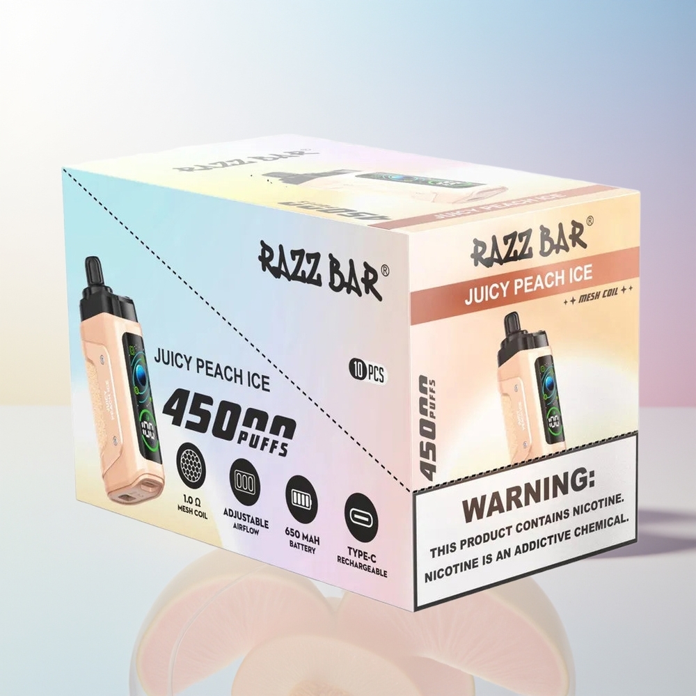 Wholesale Croatia Razz Bar 45000 Puffs Jednokratna Vape Sočni Breskva Led