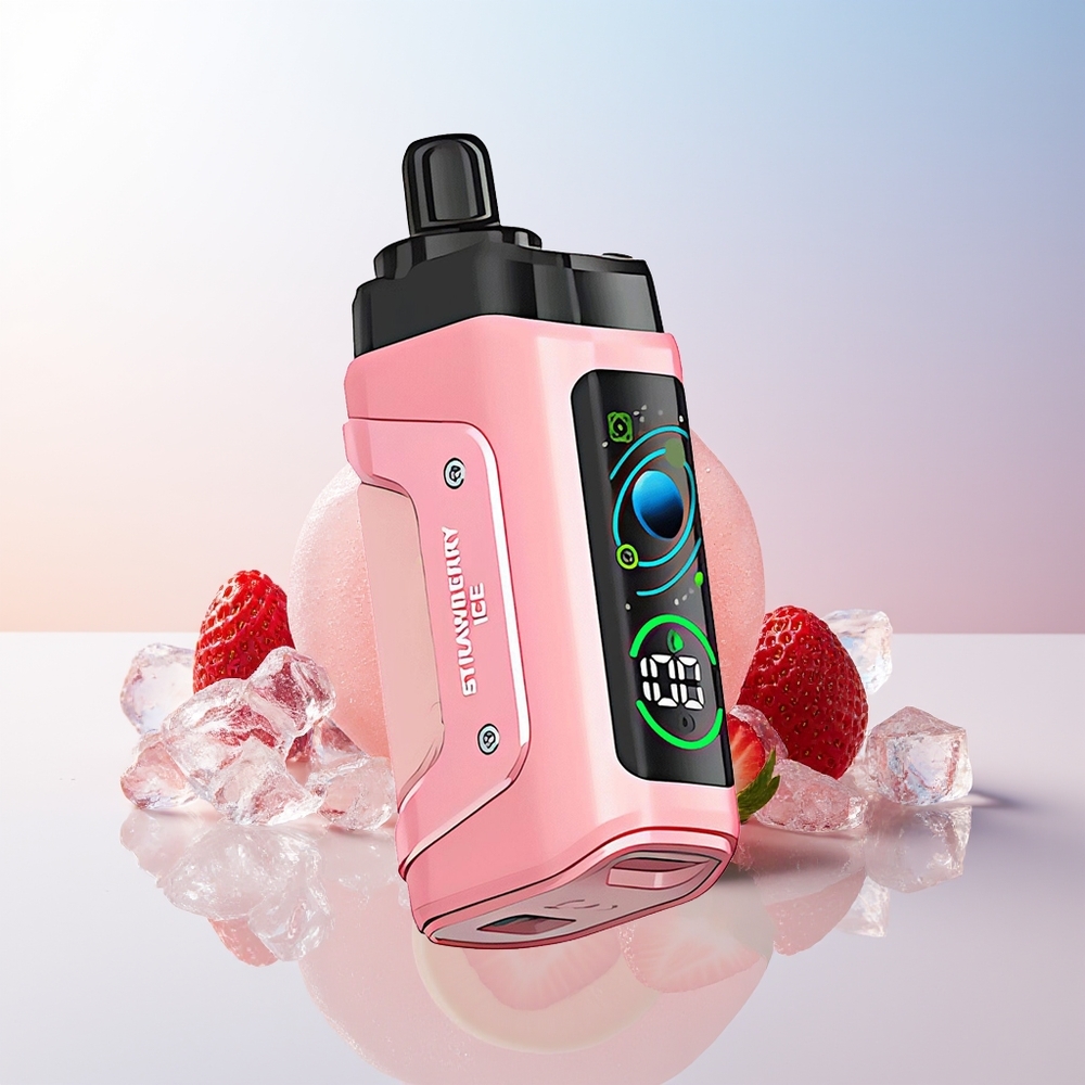 Wholesale Croatia Razz Bar 45000 Pufova Jednokratna Vape Jagoda Led 10 Ohm Mesh Coil Podesivi Protok Zraka 650 mAh Baterija Type-C Punjenje 20 mg/ml Nikotina