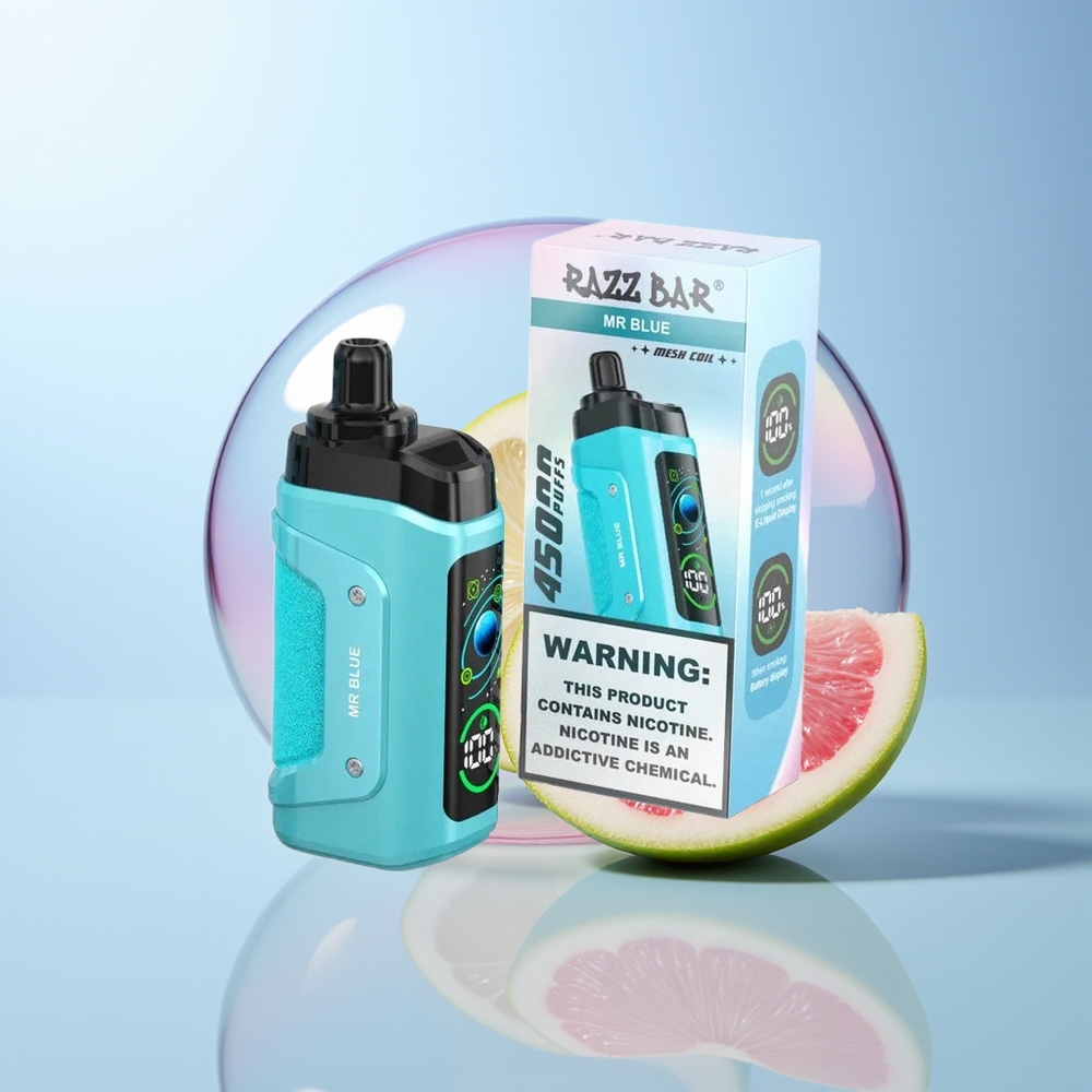 Wholesale Croatia Razz Bar 45000 Pufova Jednokratna Vape Mr Plavi 10 Ohm Mesh Coil Type-C Punjenje