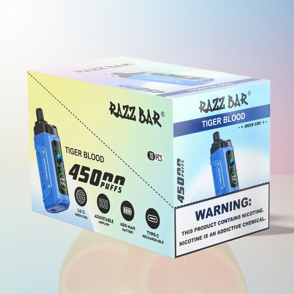 Wholesale Croatia Razz Bar 45000 Udaraja Tiger Krv Mesh Coil Type-C