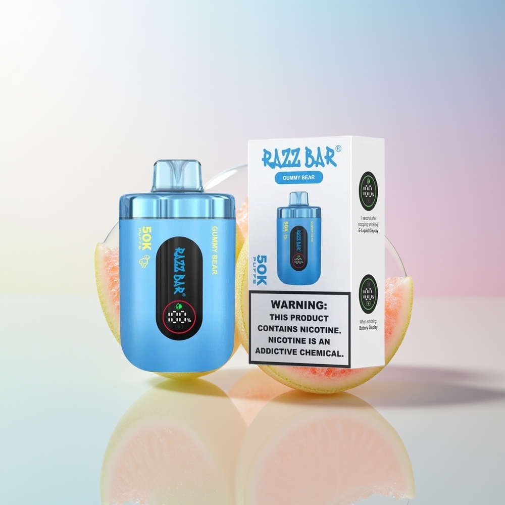 Wholesale Croatia Razz Bar 50K Puffs Gumeni Medvjedić 10 Ohm Mesh 650mAh Type-C 2 Nicotine