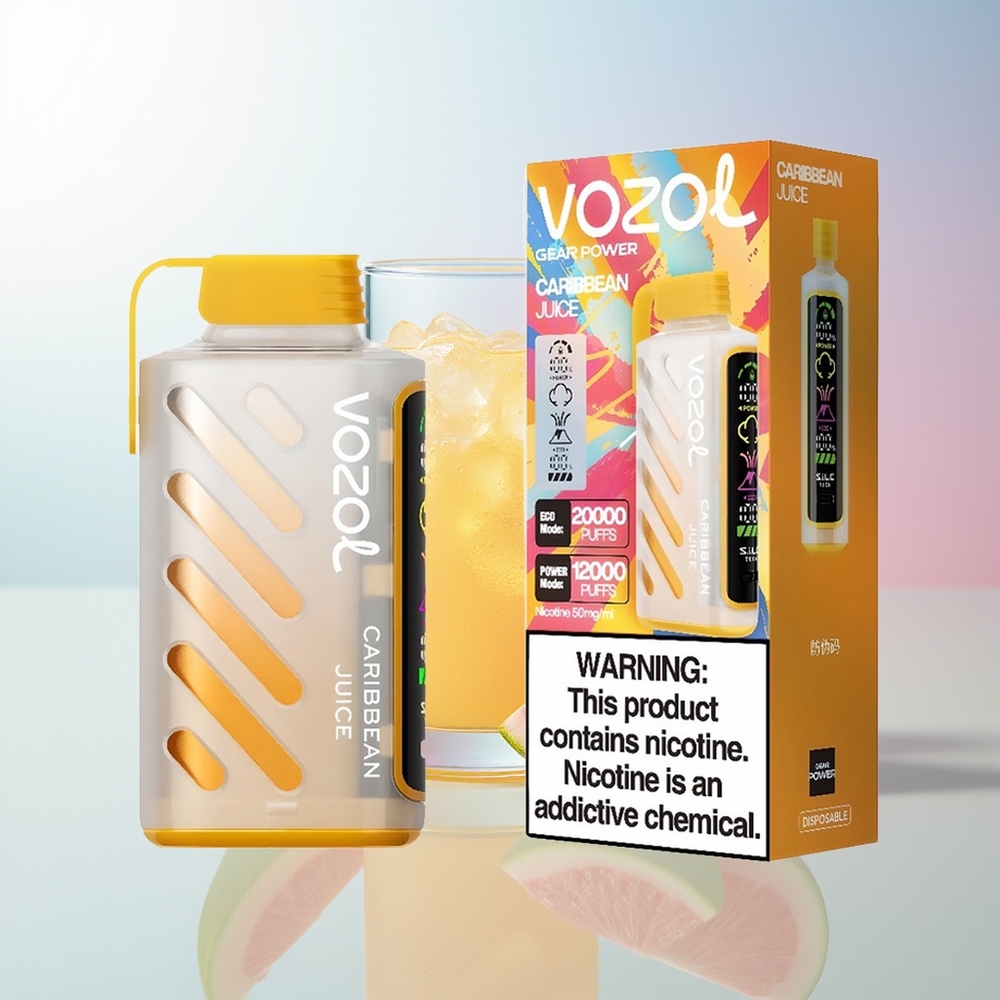 Wholesale Croatia VOZOL Gear Power 20000 Puffs Karipski Sok SiLC Tech Dual Mesh Coil 20mL 5 Nikotina