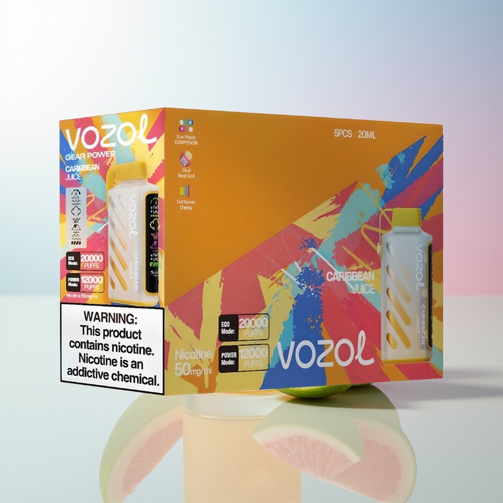 Wholesale Croatia VOZOL Gear Power 20000 Puffs Karipski Sok SiLC Tech Dual Mesh Coil 20mL 5 Nikotina