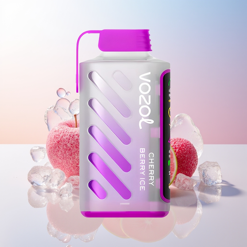 Wholesale Croatia VOZOL Gear Power 20000 Puffs Višnja Bobica Led SiLC Tech Dual Mesh Coil Full Screen Display 20mL 50mg