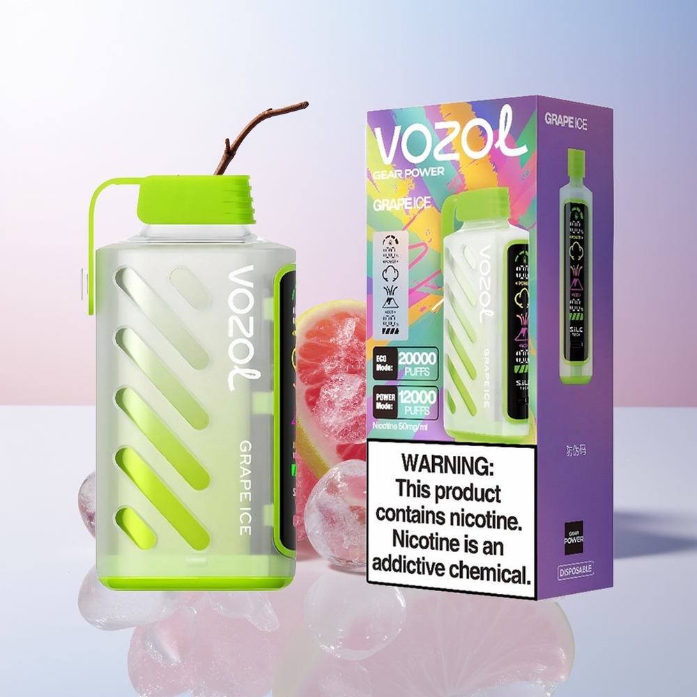 Wholesale Croatia VOZOL Gear Power 20000 Pufova Dual Mesh Coil 20mL Ledeni Grožđe Jednokratna Vape
