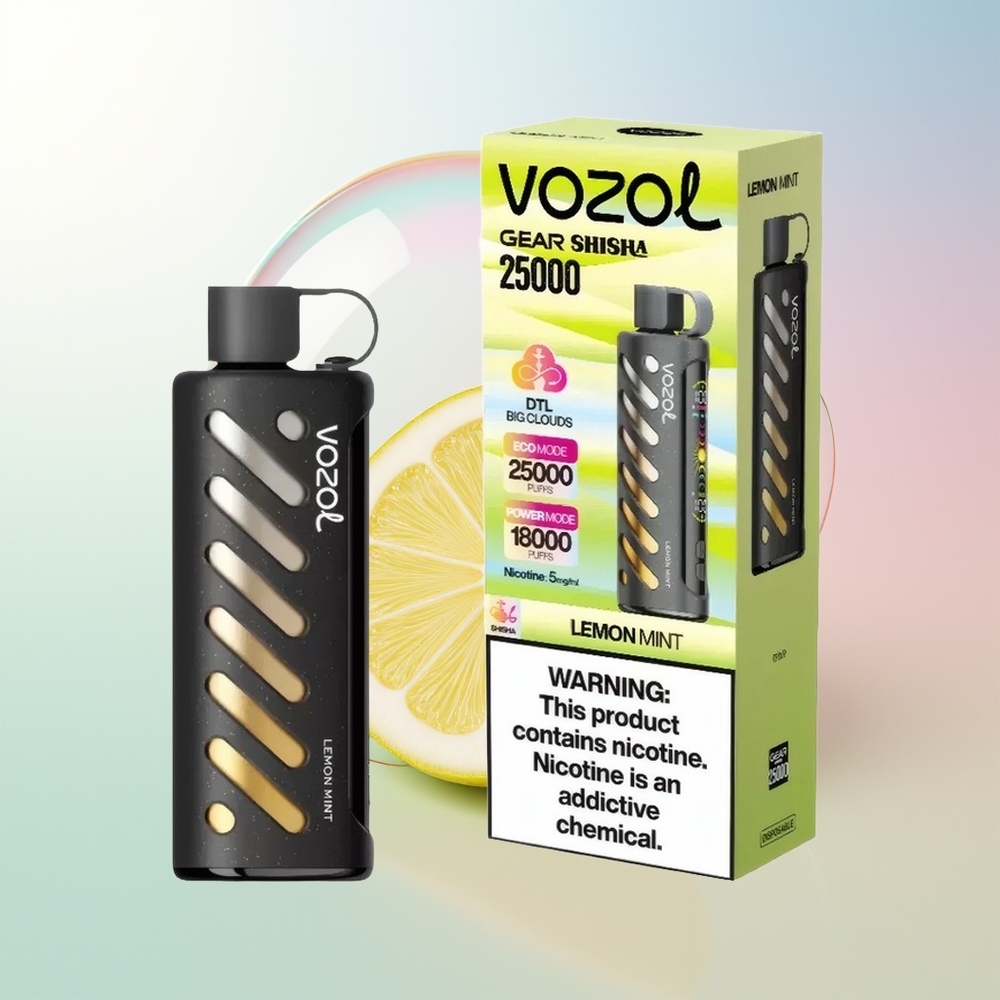 Wholesale Croatia VOZOL Gear Shisha 25000 Puffova Limeta Metvica SiLC Tech Dual Mesh Dual Modes 5mg/ml 1000mAh