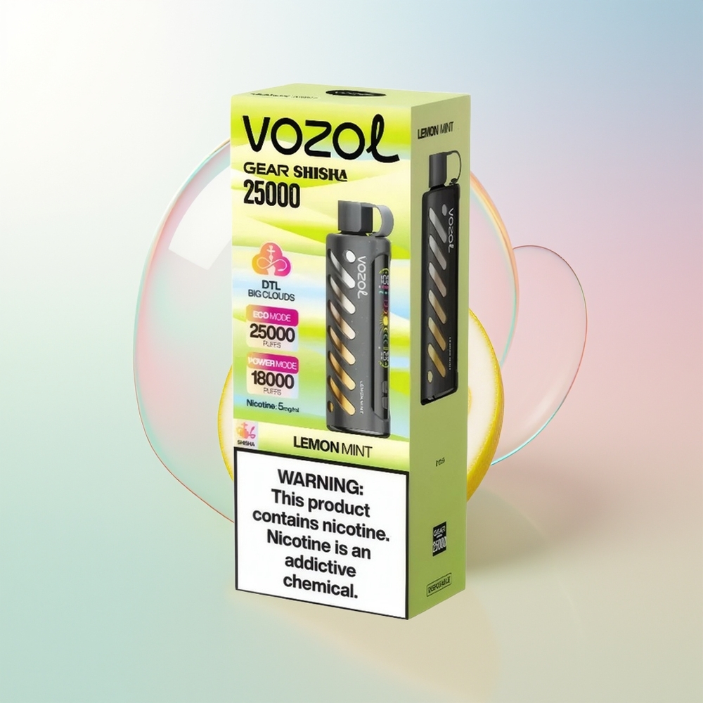 Wholesale Croatia VOZOL Gear Shisha 25000 Puffova Limeta Metvica SiLC Tech Dual Mesh Dual Modes 5mg/ml 1000mAh