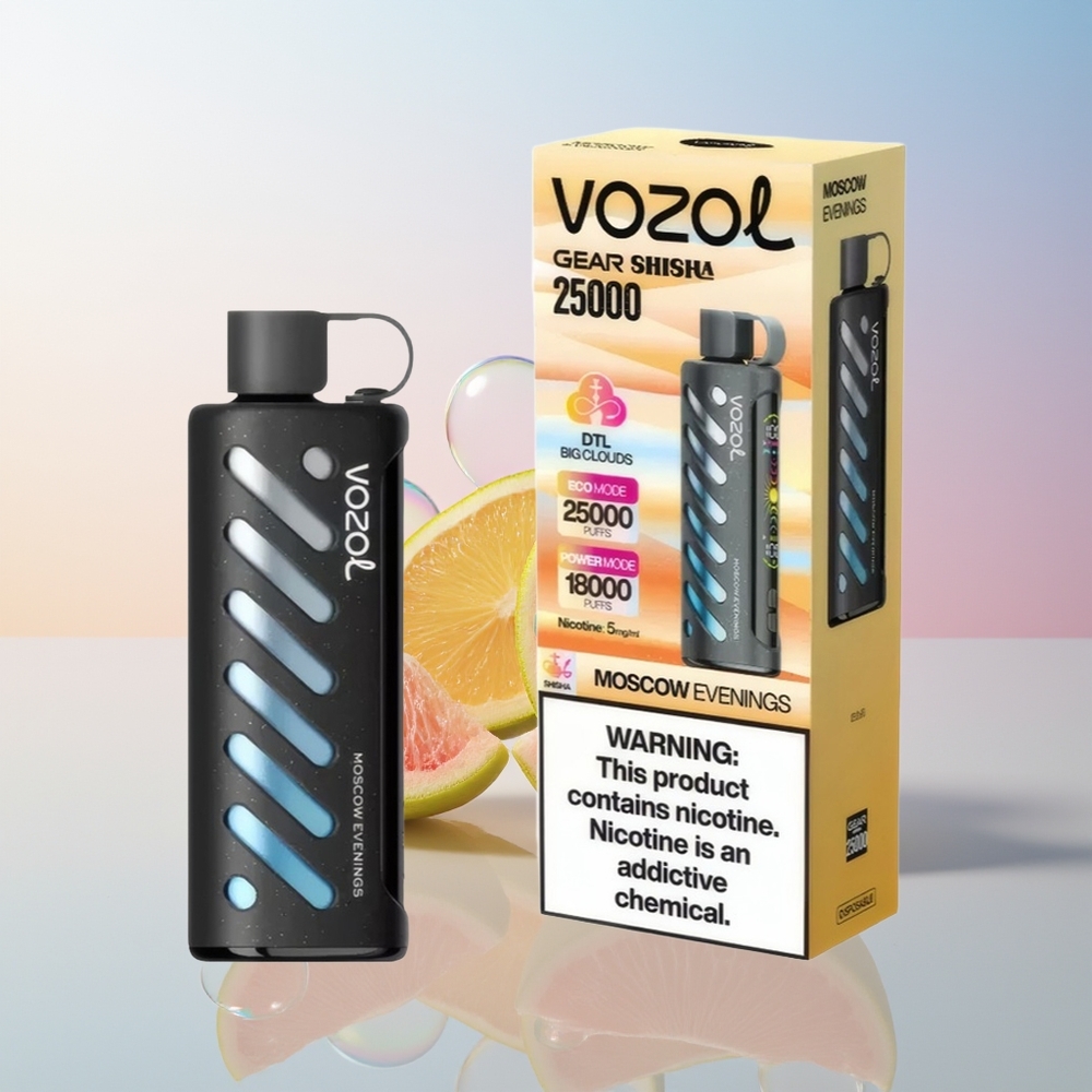 Wholesale Croatia VOZOL Gear Shisha 25000 Puffs 30 Ukusnih Aroma Dual Mesh Dual Modes 1000mAh 5mg/ml Moscow Večeri