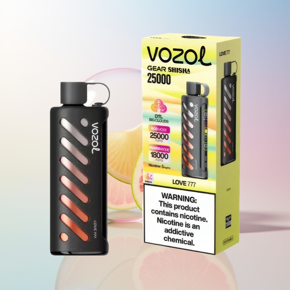 Wholesale Croatia VOZOL Gear Shisha 25000 Puffs 30 Ukusnih Aroma Dual Mesh Dual Modes SiLC Tech 1000mAh 5mg/ml Ljubav 777