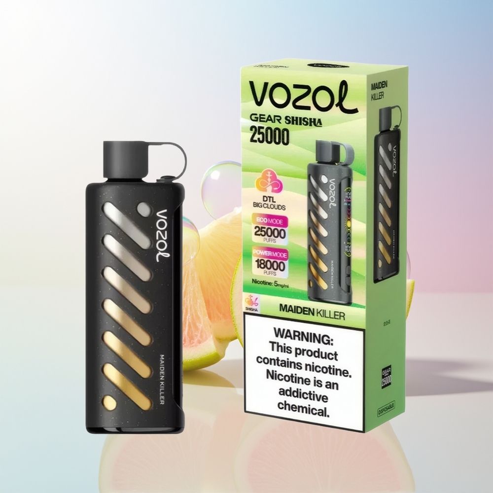 Wholesale Croatia VOZOL Gear Shisha 25000 Puffs 30 Ukusnih Aroma Dual Mesh Dual Modes SiLC Tech 1000mAh 5mg/ml Maiden Killer