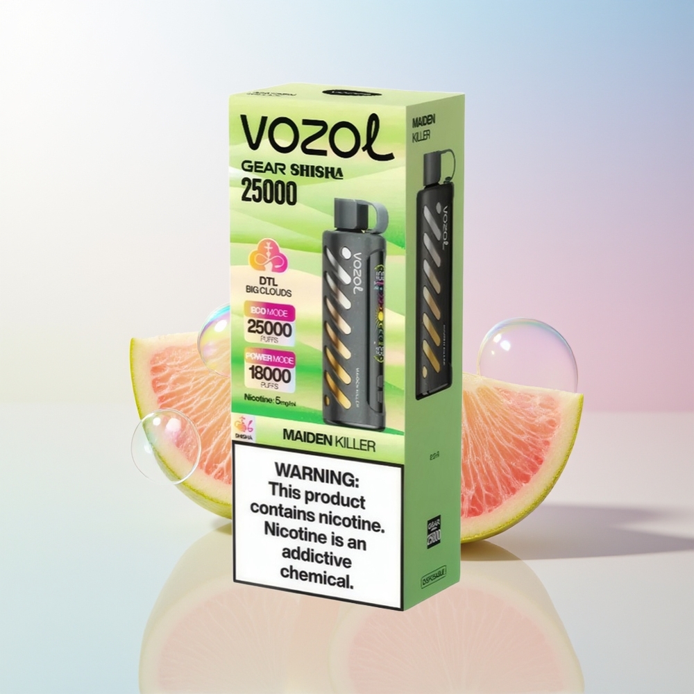 Wholesale Croatia VOZOL Gear Shisha 25000 Puffs 30 Ukusnih Aroma Dual Mesh Dual Modes SiLC Tech 1000mAh 5mg/ml Maiden Killer