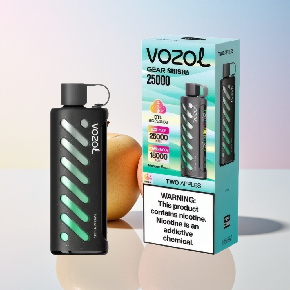 Wholesale Croatia VOZOL Gear Shisha 25000 Pufova Dvije Jabuke SiLC Tech Dual Mesh 5mg/ml 1000mAh 30 Okusa