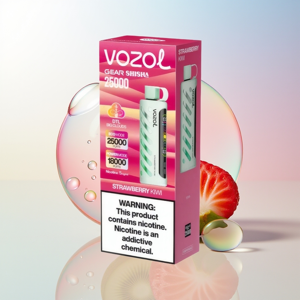 Wholesale Croatia VOZOL Gear Shisha 25000 Pufova Jagoda Kivi SiLC Tech Dual Mesh 1000mAh 5mg/ml