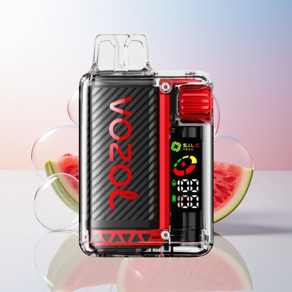 Wholesale Croatia VOZOL Vista 20000 Puffova Jednokratna Vape Malina Lubenica 650mAh OLED Ekran SiLC Tech Dual Mesh Coil MCU Chip 65 PCR 6-stupnjeva Podešavanja Izlazne Snage