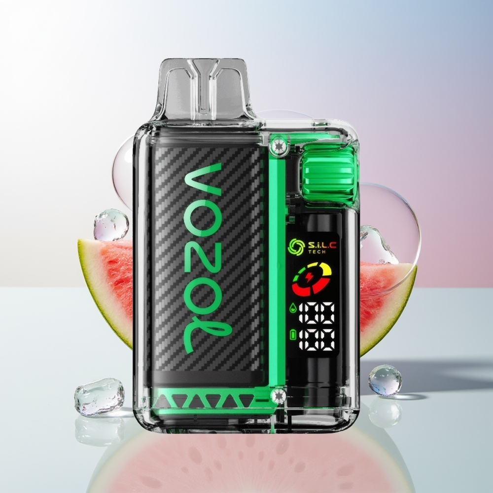 Wholesale Croatia VOZOL Vista 20000 Pusta Lubenica Led Rechargeable Battery 650mAh OLED Screen SiLC Tech Dual Mesh Coil MCU Chip 65 PCR 6-level Watt Output Adjustment