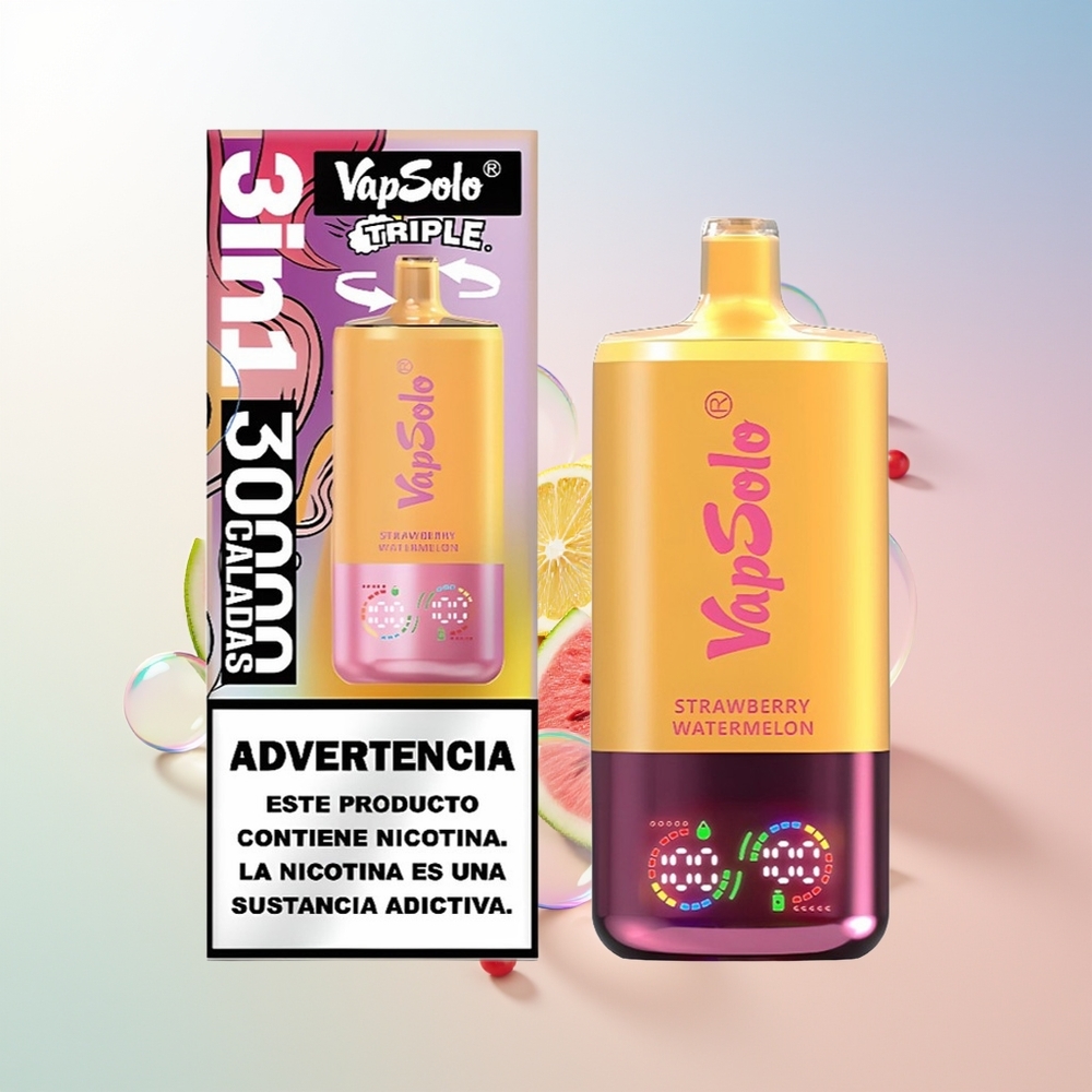 Wholesale Croatia VapSolo Triple 30000 Puffs Jagoda Lubenica  Limun Breskva 40ml 20mg/50mg Type-C