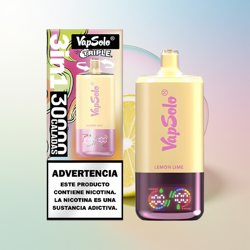 Wholesale Croatia VapSolo Triple 30000 Puffs Limun Lima 40ml 3 Rezervoar Type-C