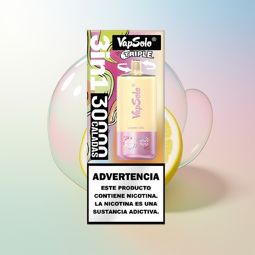 Wholesale Croatia VapSolo Triple 30000 Puffs Limun Lima 40ml 3 Rezervoar Type-C