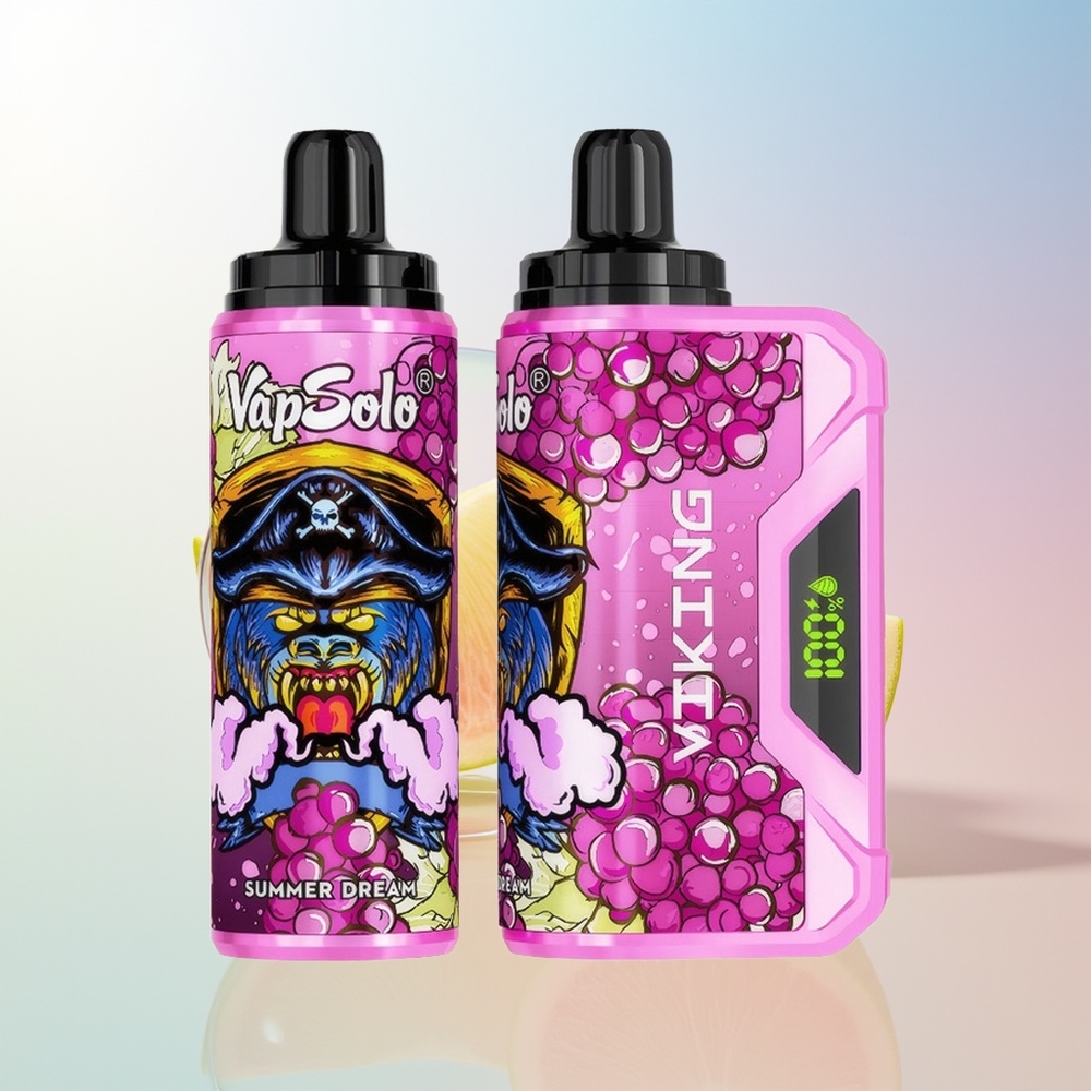 Wholesale Croatia VapSolo VIKING 12000 Puffs 22ml Ljeto San Type-C LED Display 20/50 mg/ml