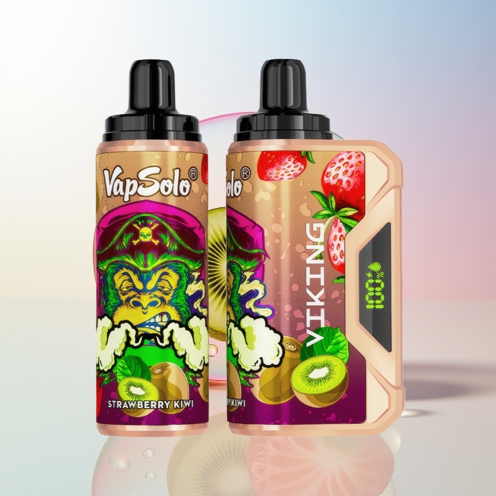 Wholesale Croatia VapSolo VIKING 12000 Puffs Jednokratna Vape Jagoda Kivi 22ml Type-C LED Display