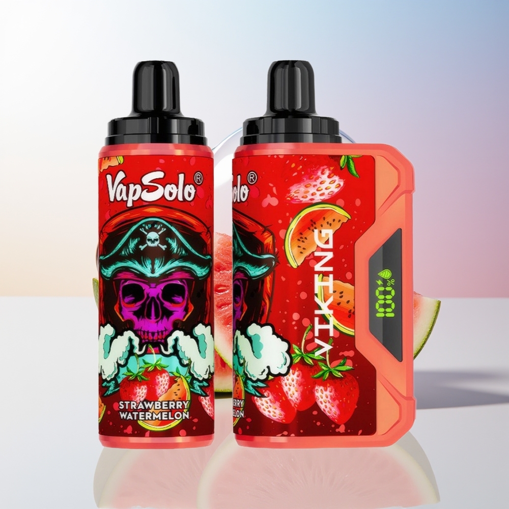 Wholesale Croatia VapSolo VIKING 12000 Puffs Jednokratna Vape Jagoda Lubenica 22ml Type-C LED Display 20mg/ml  50mg/ml