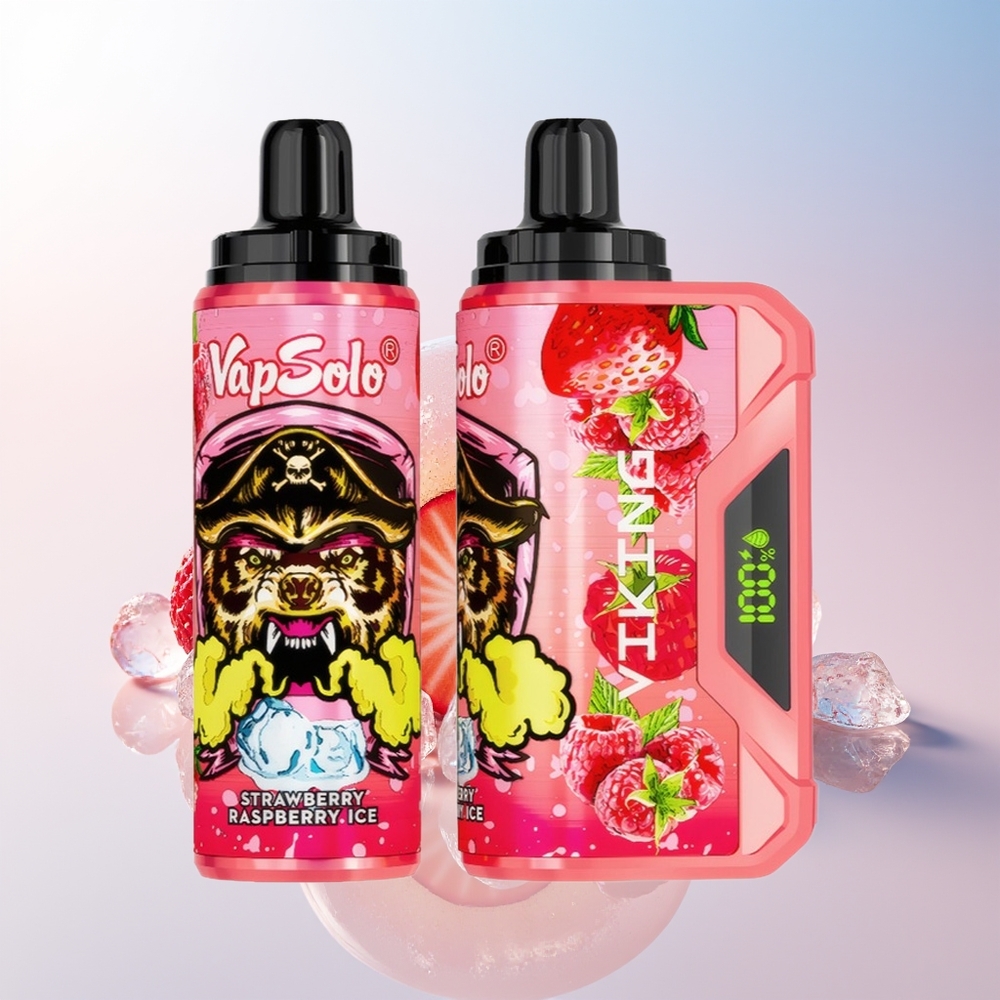 Wholesale Croatia VapSolo VIKING 12000 Puffs Jednokratna Vape Jagoda Malina Led 22ml Type-C 20mg/ml