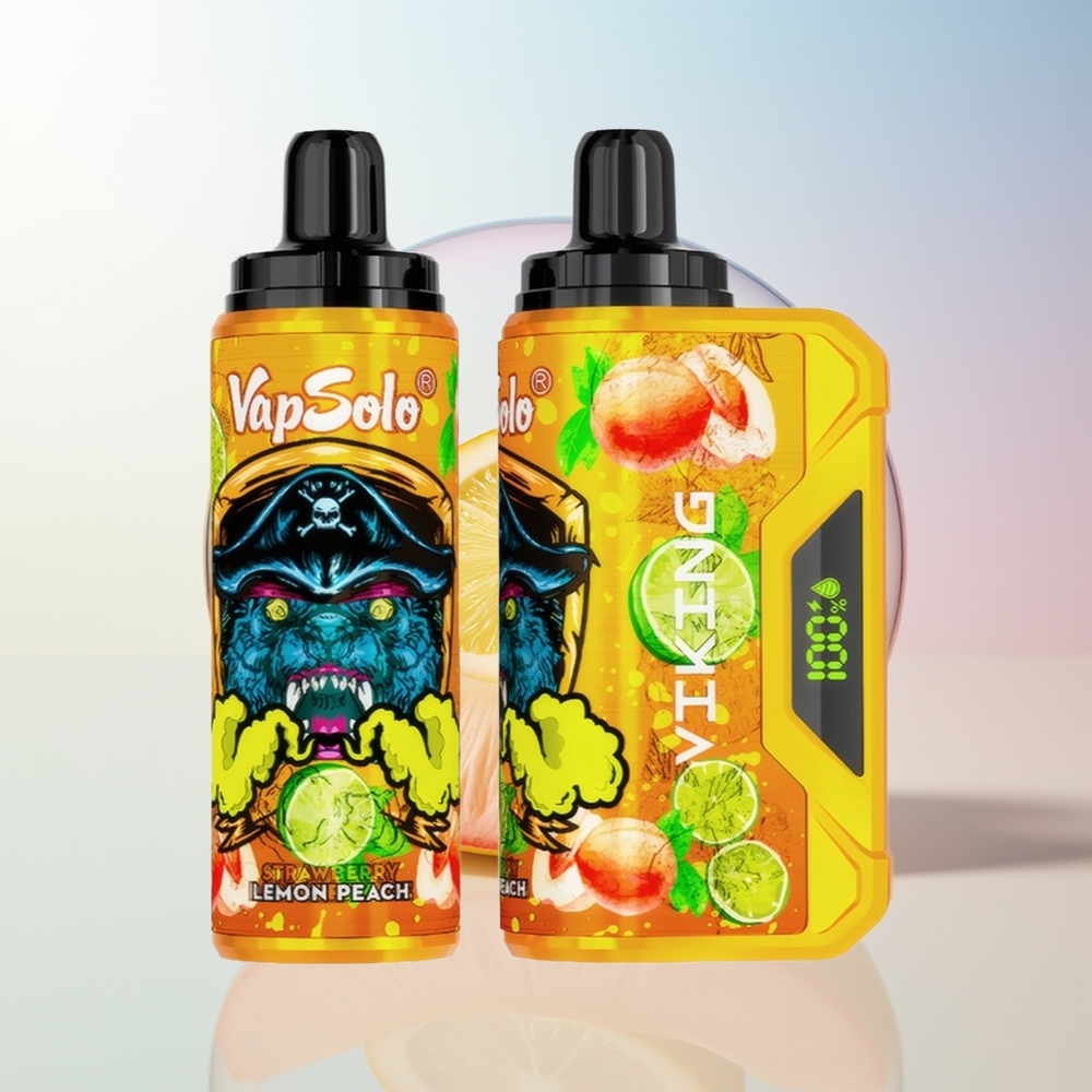 Wholesale Croatia VapSolo VIKING 12000 Puffs Limun Breskva 22ml 20mg/50mg Type-C LED Display