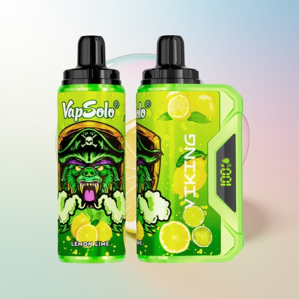 Wholesale Croatia VapSolo VIKING 12000 Puffs Limun Limeta 22ml Type-C LED Display