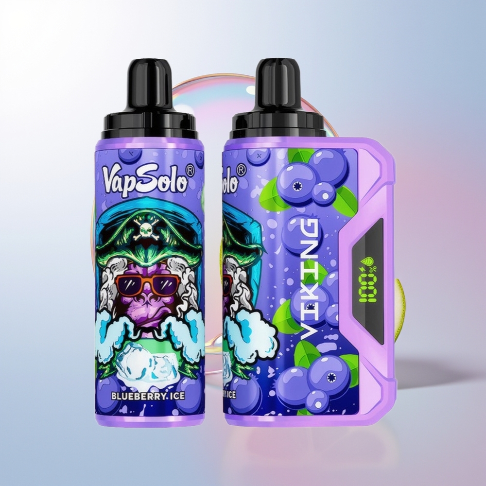 Wholesale Croatia VapSolo VIKING 12000 Pufova Jednokratna Vape Borovnica 22ml Type-C LED Display 20mg/ml  50mg/ml