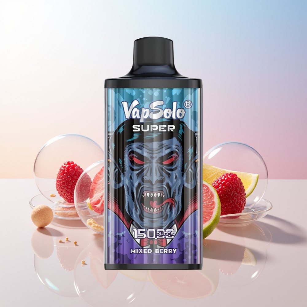 Wholesale Croatia Vapsolo Super 15000 Puffs Jednokratna Vape Mješavina Bobica 40ml 850mAh Type-C