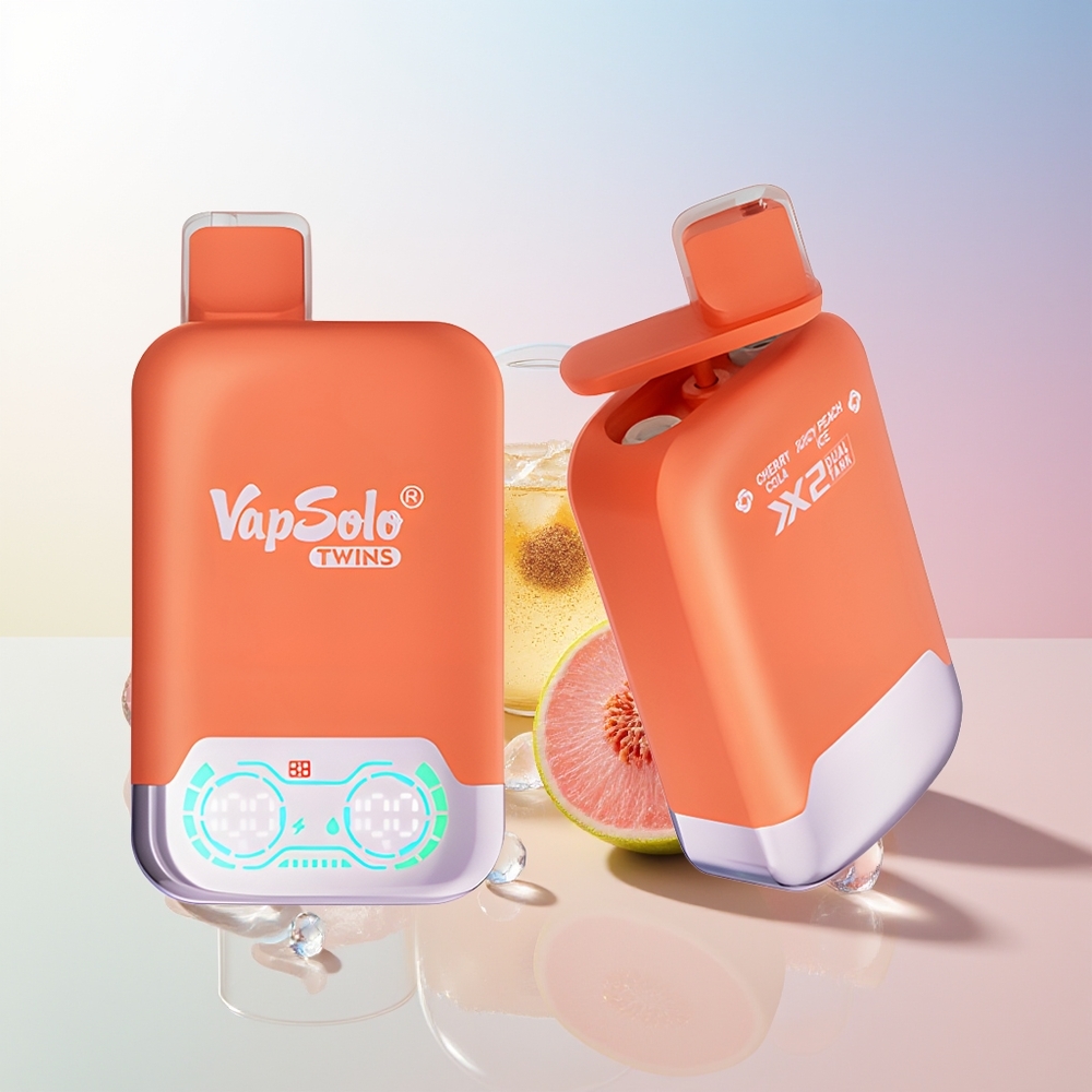 Wholesale Croatia Vapsolo Twins 20000 Puffs 40ml Višnja Kola  Sočni Ledeni Breskva 2x Type-C