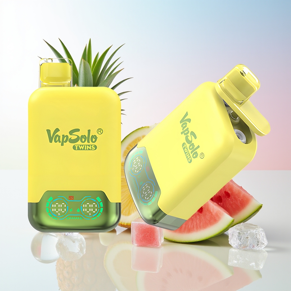 Wholesale Croatia Vapsolo Twins 20000 Puffs Ananas Kokos  Lubenica Led 40ml 20mg/ml 50mg/ml Tip-C