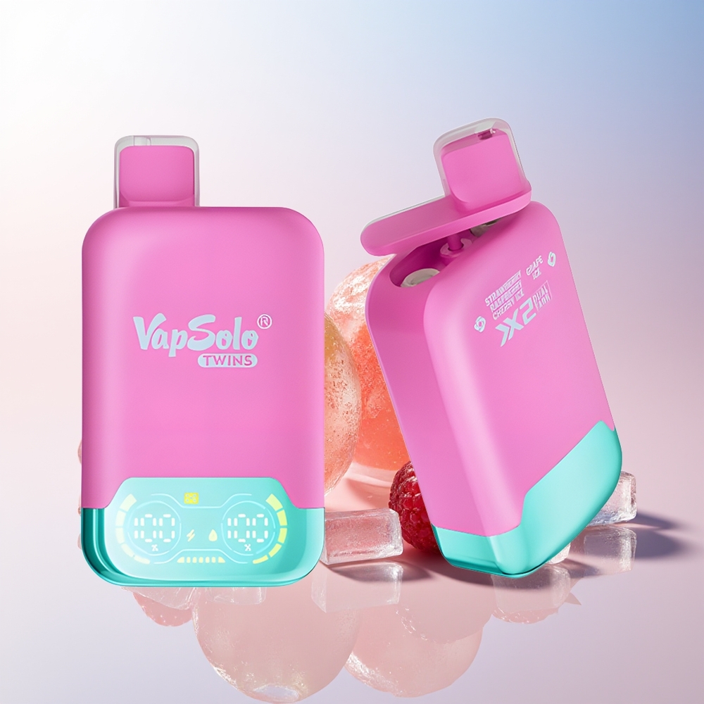 Wholesale Croatia Vapsolo Twins 20000 Puffs Jagoda Malina Trešnja Led  Grožđe Led 40ml 20mg/ml 50mg/ml Type-C