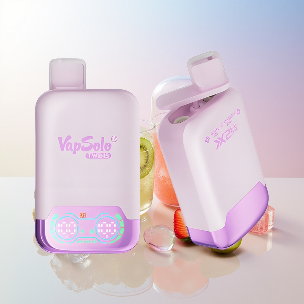 Wholesale Croatia Vapsolo Twins 20000 Puffs Jednokratna Vape Grozdani Led  Jagoda Kivi 40ml 20mg/ml 50mg/ml Type-C