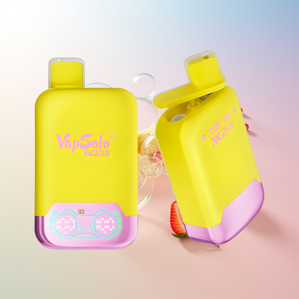 Wholesale Croatia Vapsolo Twins 20000 Udisa Jednokratna Vape Jagoda Banana  Gazirana Trešnja 40 ml 2 Spremnika Type-C