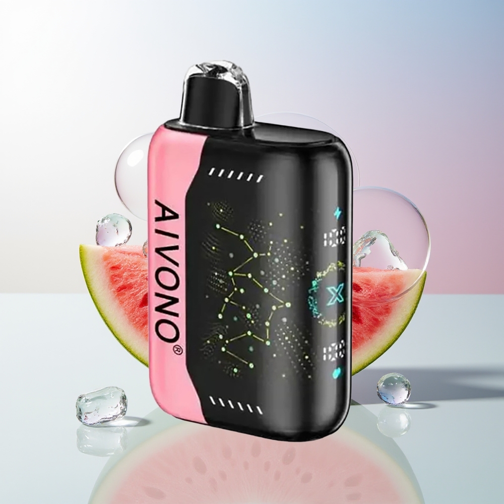 Wholesale Croatia Aivono Aim Boom 25000 Puffs Jednokratna Vape Lubenica Led 0% 2% 3% 5% Nikotina 28ml Kapacitet Tekućine 650mAh Baterija 1.2 ohm Mesh Zavojnica Type-C Punjenje 90g Težina